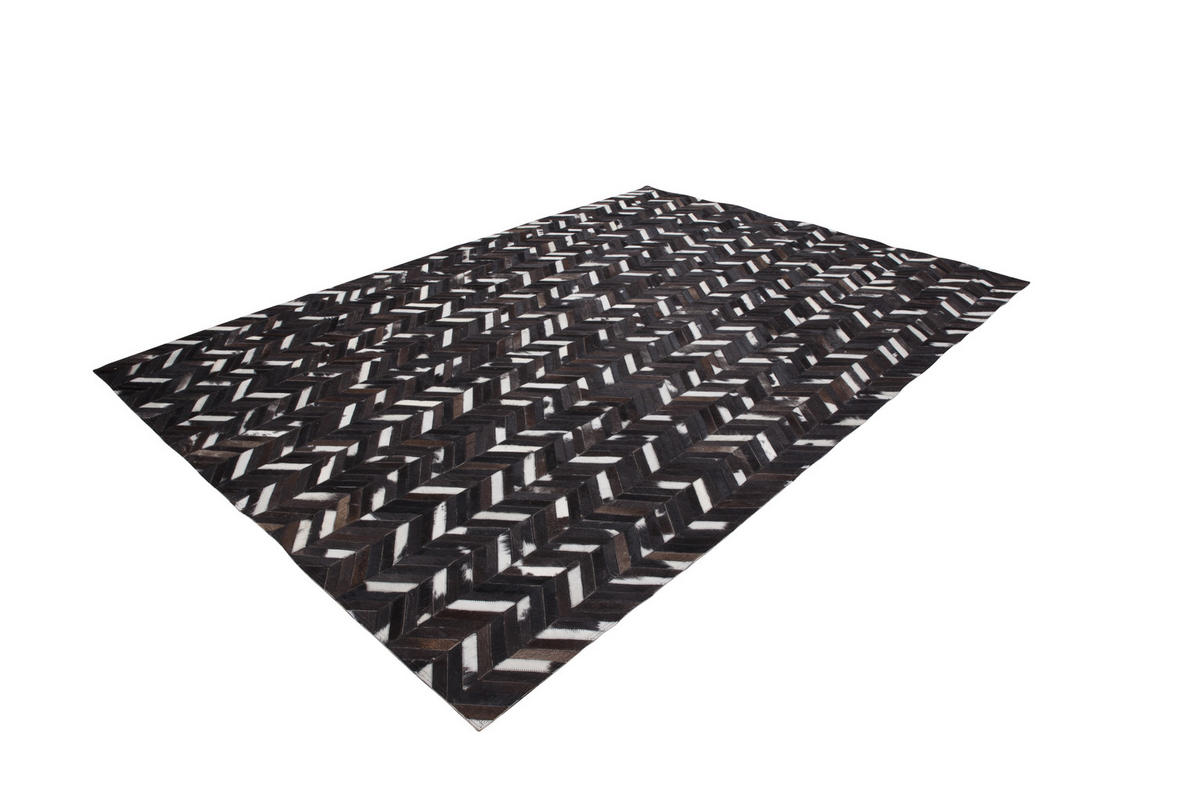 KOŽNI TEPIH 90/160 cm   smeđa  Patchwork  - smeđa, Natur, koža/tekstil (90/160cm)