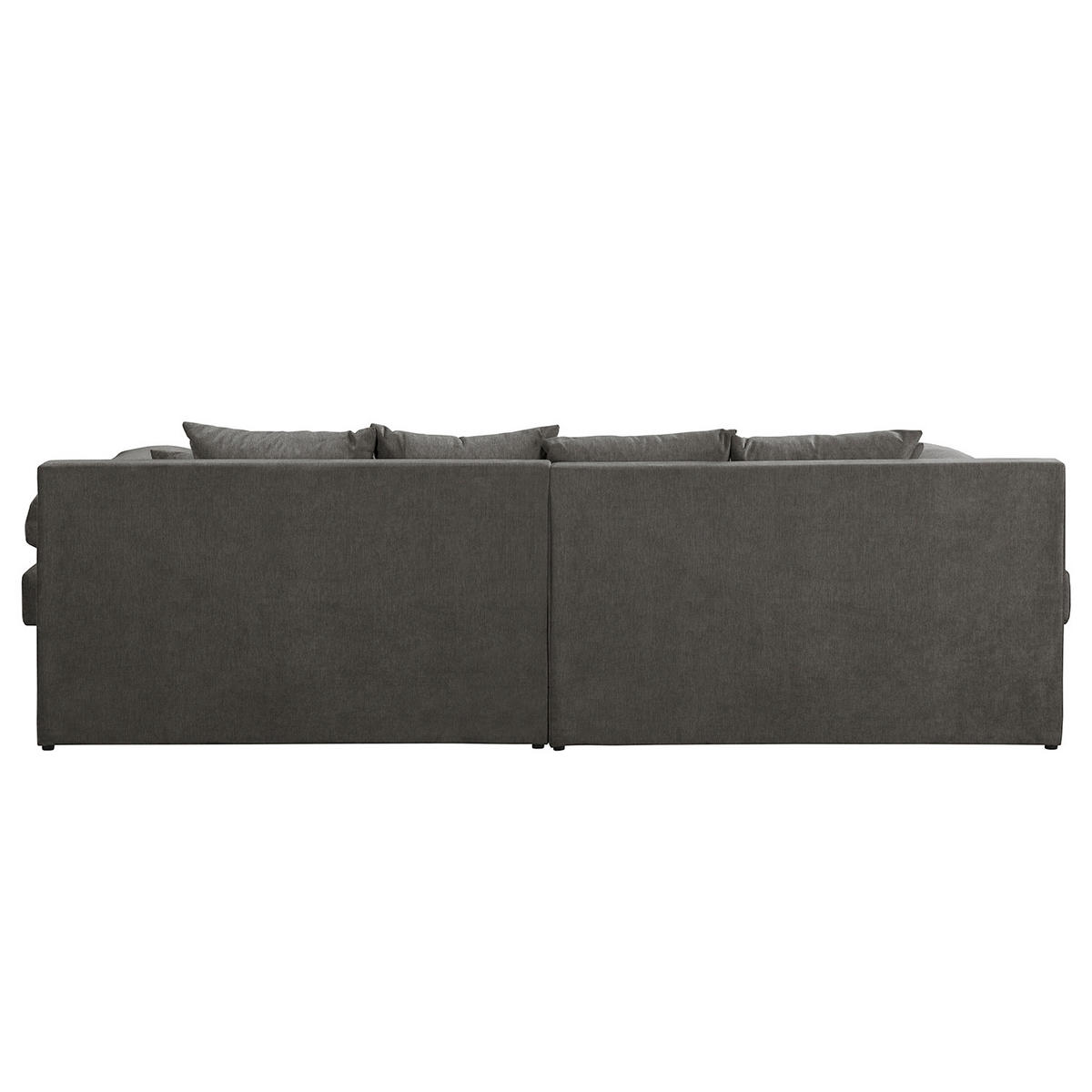 ECKSOFA Naomi Anthrazit Mikrofaser Rückenkissen  - Anthrazit/Schwarz, Design, Kunststoff/Textil (243/284cm) - P & B
