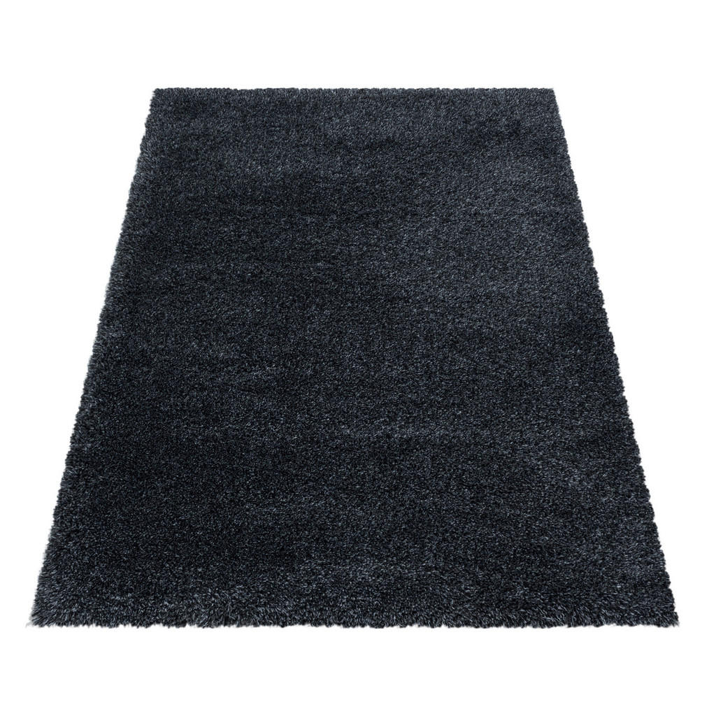 Thumbnail - Xxxl Hochflorteppich Fluffy 3500 Athrazit, Anthrazit, Textil, Uni, rechteckig, 160x230 cm, Oeko-Tex® Standard 100, für F...