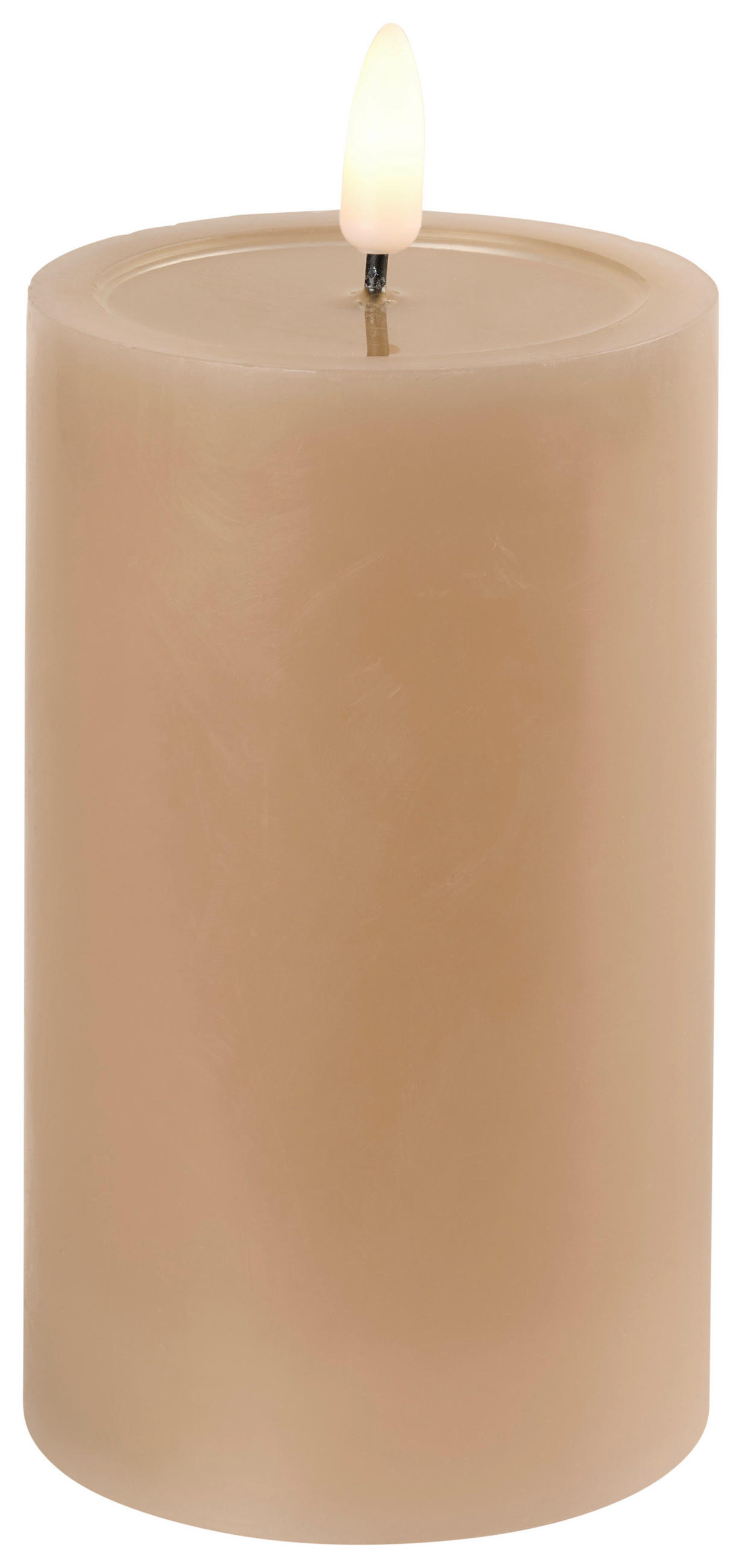 LED-LJUS 7,5/10 cm  - sandfärgad, Lifestyle, plast/paraffin (7,5/10cm) - Ambia Home