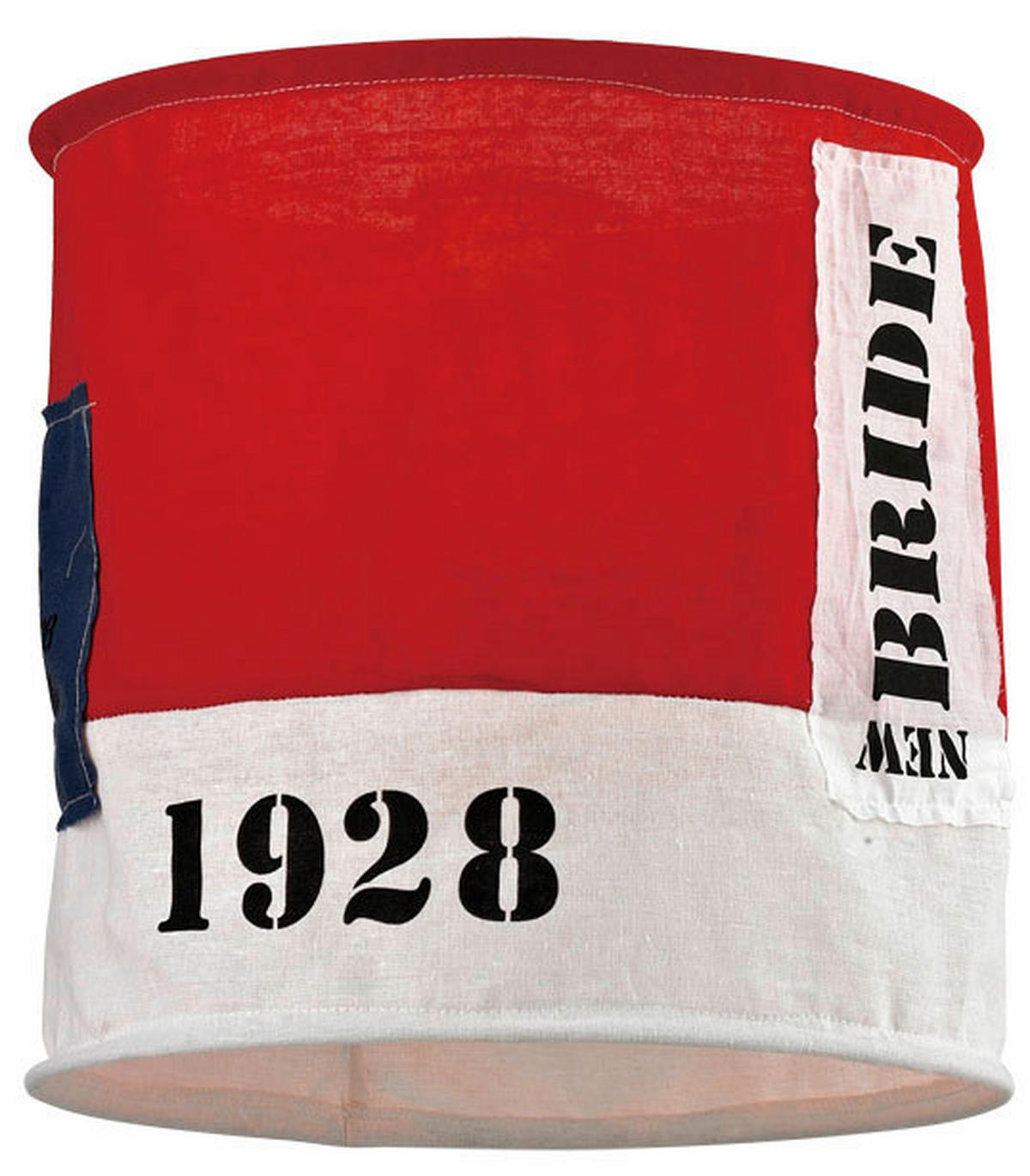 SENČNIK ZA SVETILKO        28/26 cm      - rdeča/bela, Trend, tekstil (28/26cm)