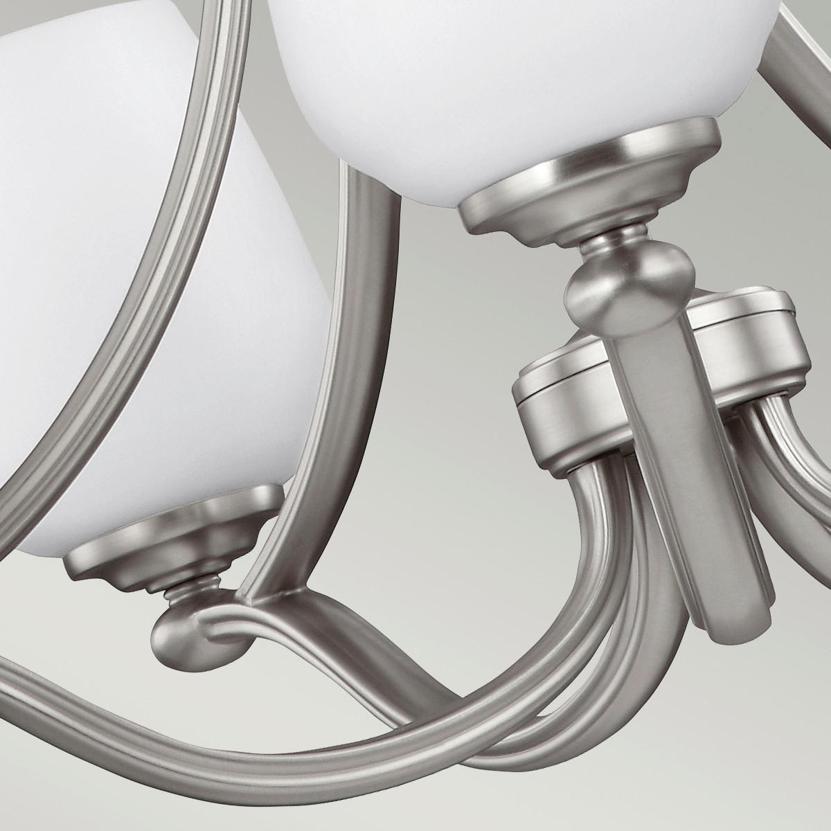 KRONLEUCHTER 66/70.2 cm    - Nickelfarben, Konventionell, Glas/Metall (66/70.2cm) - Elstead Lighting