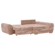 ECKSOFA in Cord Altrosa  - Eichefarben/Altrosa, KONVENTIONELL, Holz/Textil (276/177cm) - Carryhome