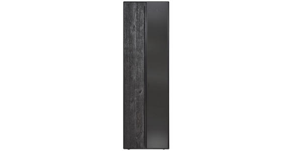 VITRINE in massiv Asteiche Schwarz, Eichefarben - Eichefarben/Anthrazit, Natur, Glas/Holz (62/205,5/39,5cm) - Valnatura
