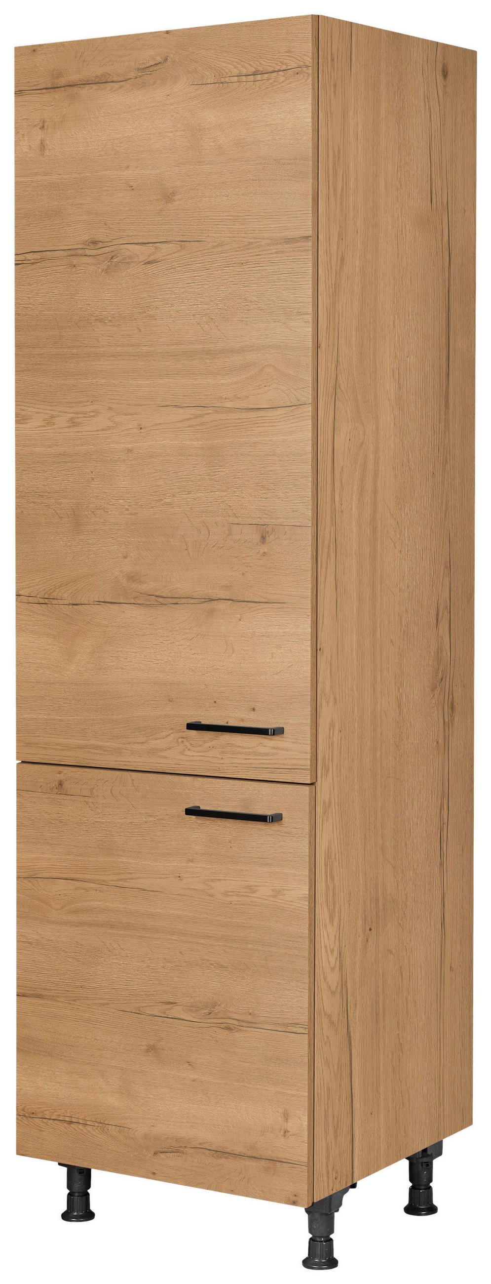 GERÄTEUMBAUSCHRANK 60/216,6/58 cm  in Eichefarben  - Eichefarben/Schwarz, MODERN, Holzwerkstoff/Metall (60/216,6/58cm) - Nobilia