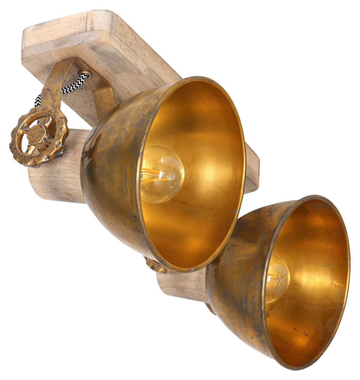 DECKENSPOTS - Anthrazit, Trend, Holz/Metall (32/19/17cm)