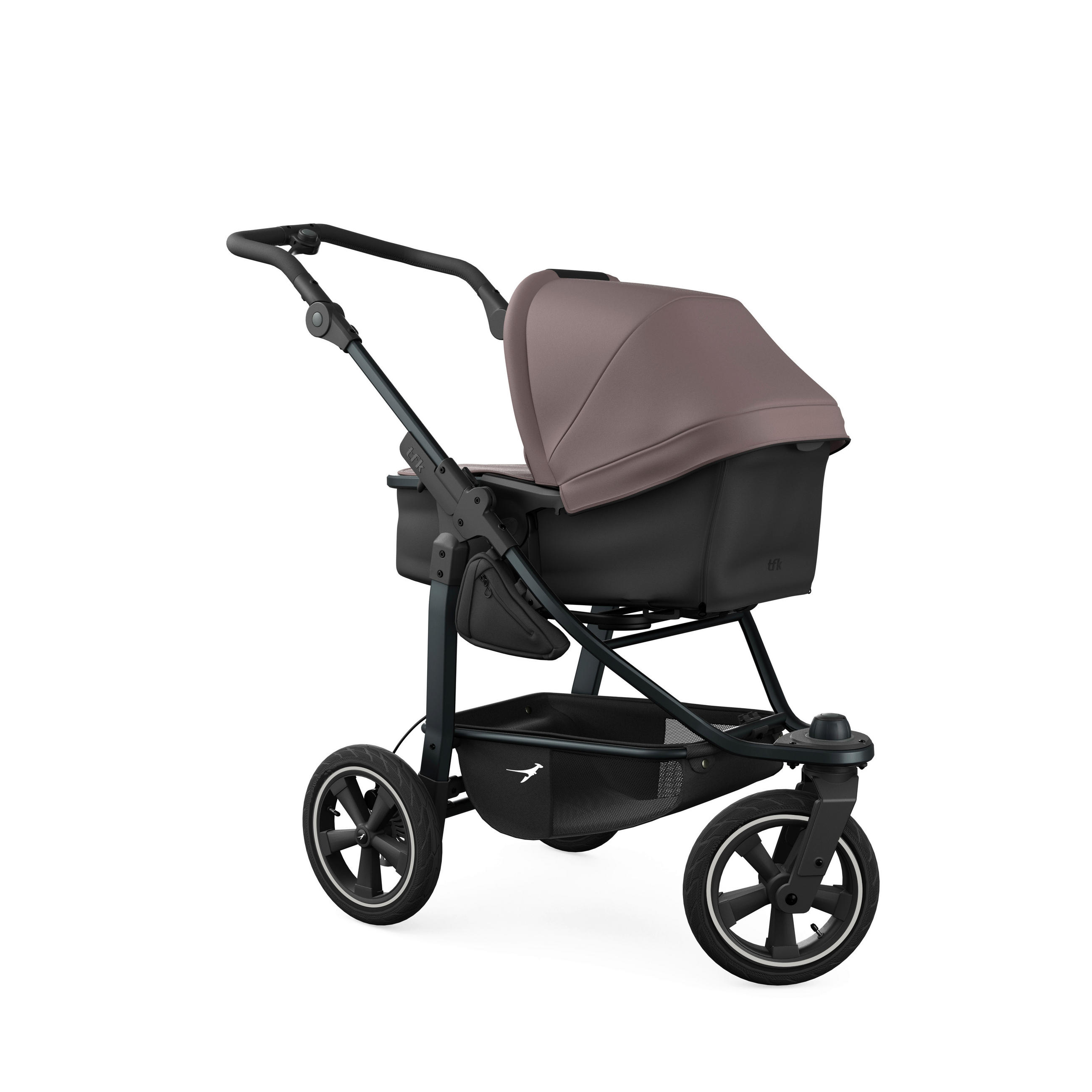 KOMBIKINDERWAGEN  mono3 2-in-1 Kombikinderwagen  braun  - Schwarz/Braun, Basics, Textil/Metall (57/111/120cm) - TFK