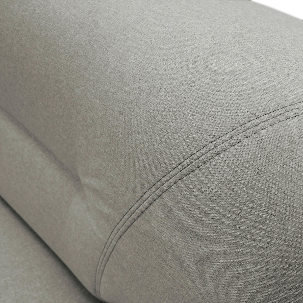 ECKSOFA Beige Flachgewebe  - Beige/Silberfarben, Design, Kunststoff/Textil (281/167cm) - MID.YOU