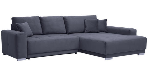 WOHNLANDSCHAFT in Textil Grau - Silberfarben/Grau, Design, Holz/Textil (293/195cm) - Cantus