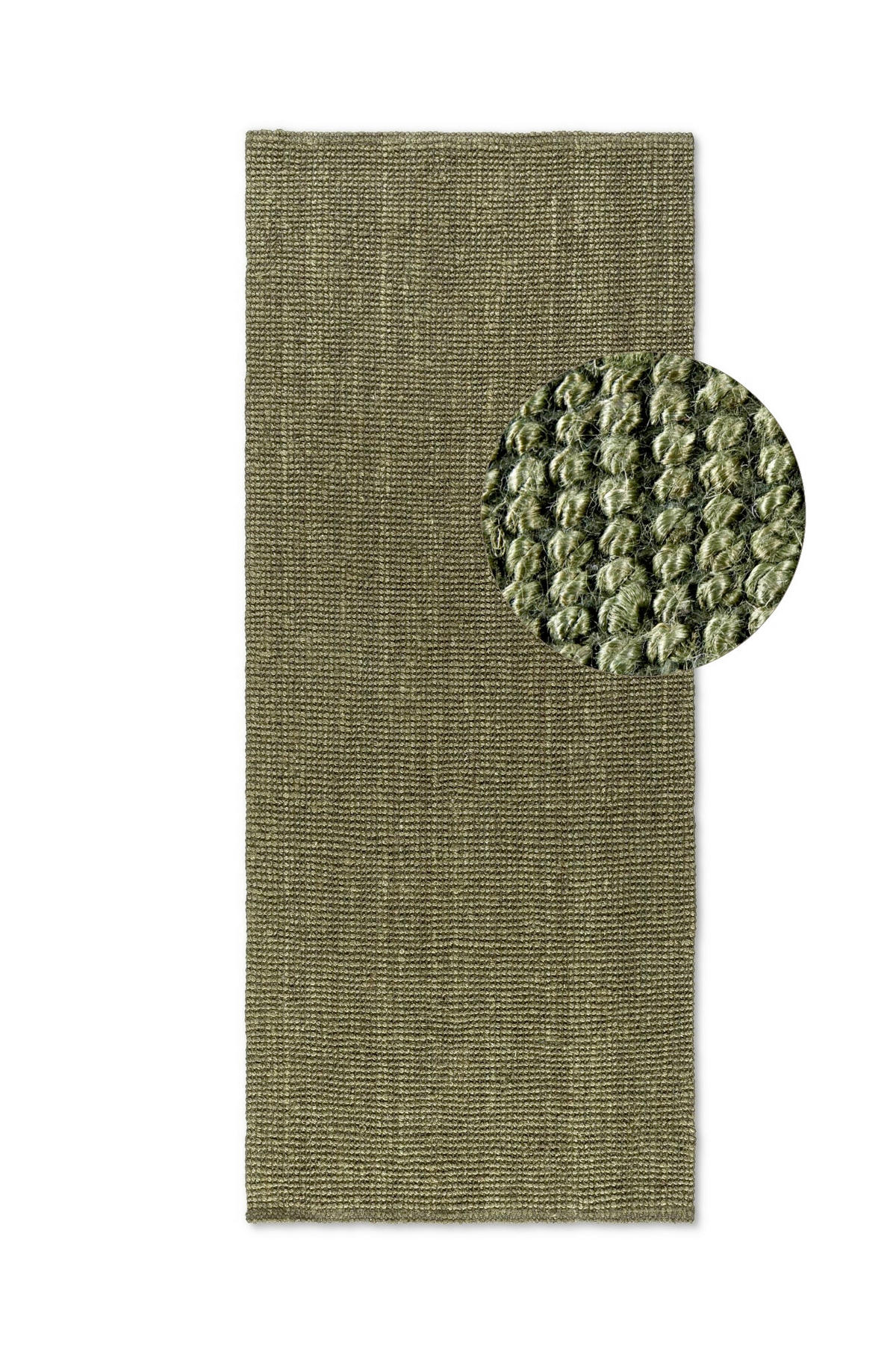 LÄUFER 80/200 cm Bouclé  - Olivgrün, Basics, Textil (80/200cm)