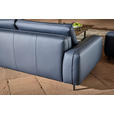 3-SITZER-SOFA in Leder Dunkelblau  - Anthrazit/Dunkelblau, Design, Leder/Metall (230/70/109cm) - Johann Jakob