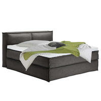 BOXSPRINGBETT 180/220 cm  in Anthrazit  - Anthrazit/Schwarz, Design, Textil (180/220cm) - home24