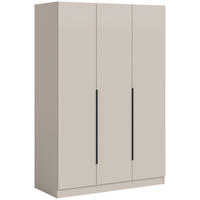 DREHTÜRENSCHRANK 120/181/52 cm,  in Kaschmir, 3-türig  - Kaschmir/Schwarz, MODERN, Holzwerkstoff/Kunststoff (120/181/52cm) - Livetastic