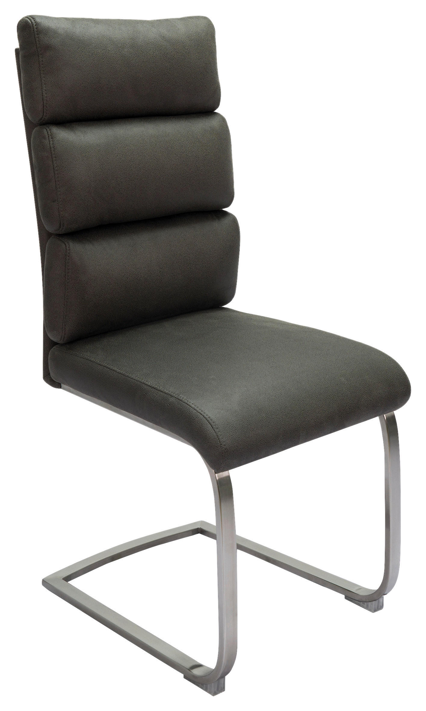 SCHWINGSTUHL  in Edelstahl Webstoff  - Edelstahlfarben/Grau, Design, Textil/Metall (47/106/63cm) - Novel