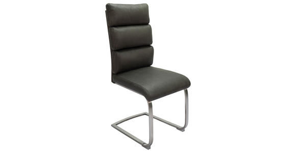 SCHWINGSTUHL in Edelstahl Webstoff - Edelstahlfarben/Grau, Design, Textil/Metall (47/106/63cm) - Novel