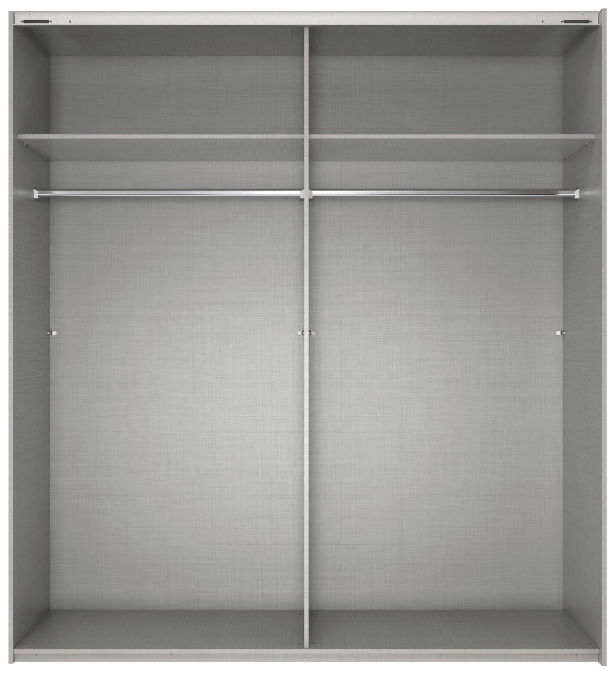 SCHWEBETÜRENSCHRANK  in Grau, Eichefarben  - Eichefarben/Schwarz, KONVENTIONELL, Glas/Holzwerkstoff (180/208/64cm) - Carryhome