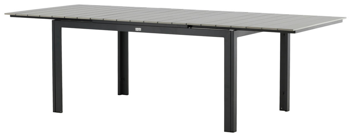 GARTENTISCH 160/100/75 cm Metall rechteckig  - Schwarz/Grau, KONVENTIONELL, Metall (160/100/75cm) - Gardenson
