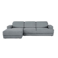 ECKSOFA  in Webstoff Dunkelgrau  204/293 cm  - Dunkelgrau/Schwarz, Design, Kunststoff/Textil (204/293cm) - MID.YOU