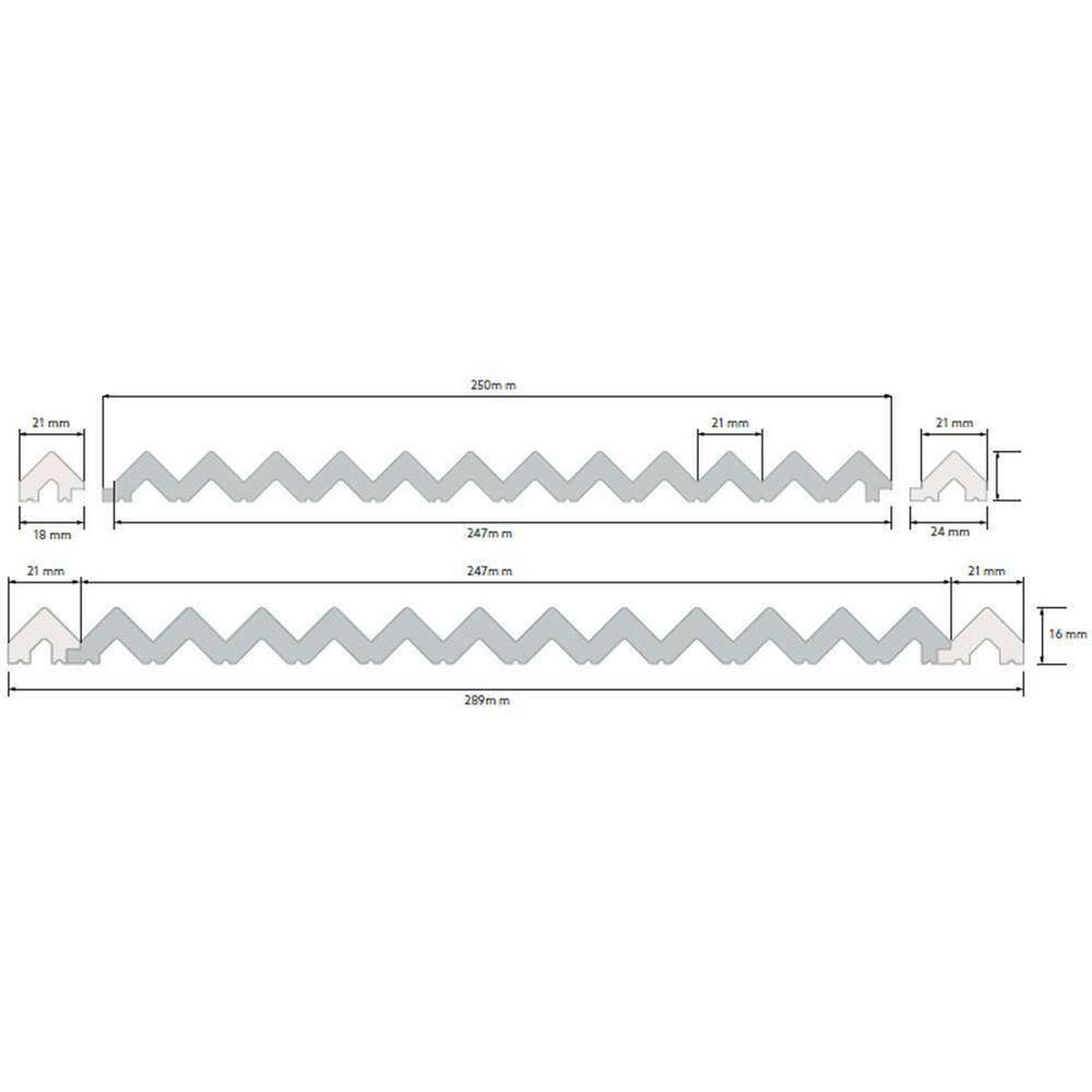 OBLOGA ZIDNA  bijela  - bijela, Basics, plastika (270/1,6/24,7cm)