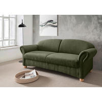 2,5-SITZER in Mikrofaser Grün  - Wildeiche/Grün, Konventionell, Holz/Textil (198/84/80cm) - Livetastic