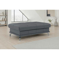HOCKER COSTELLO E Echtleder Schwarz  - Schwarz, Basics, Leder/Metall (133/47/72cm) - Sit & More