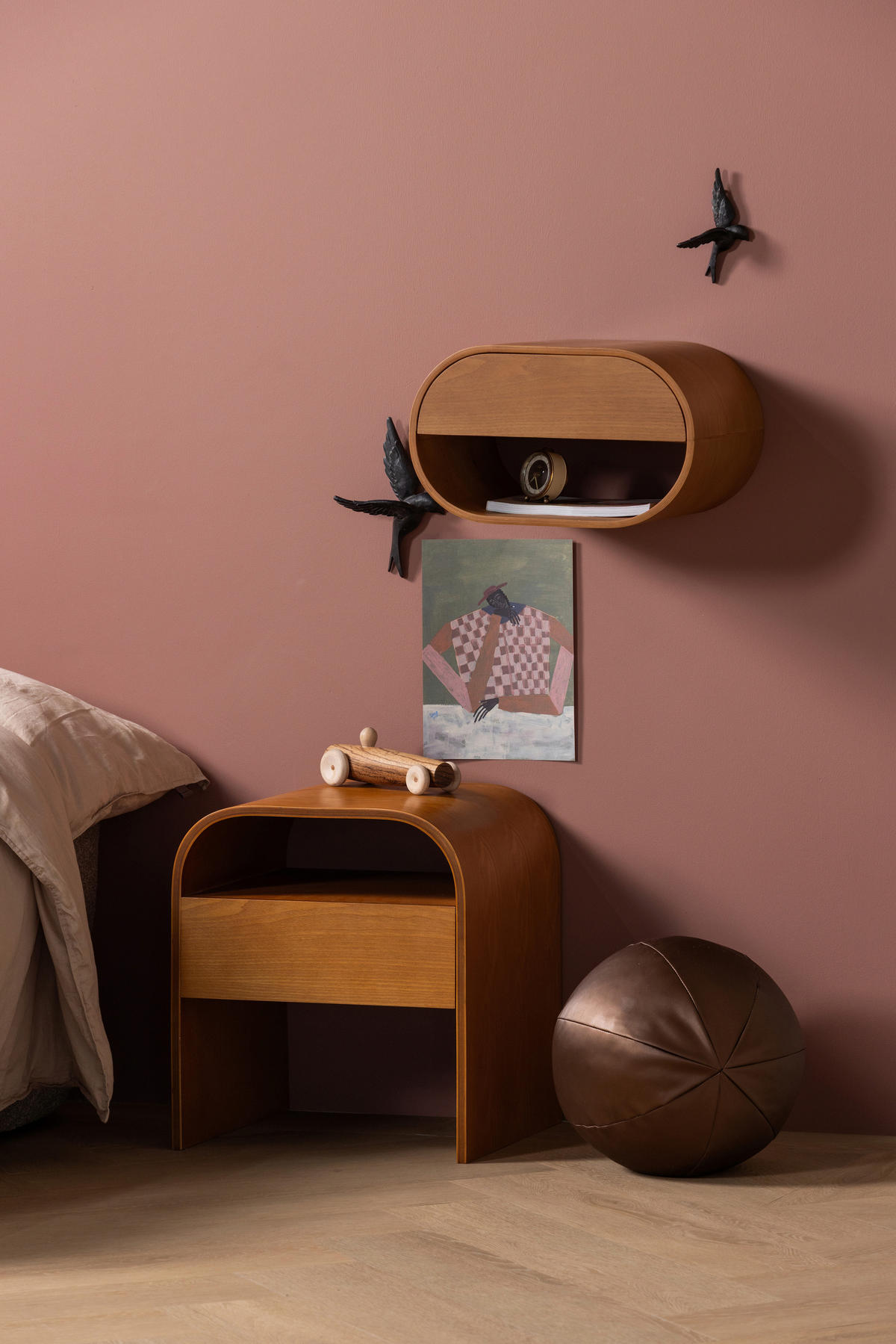 POUF Rodeo beschichtet 30/30/30 cm  - Braun, Design, Textil (30/30/30cm) - Livetastic