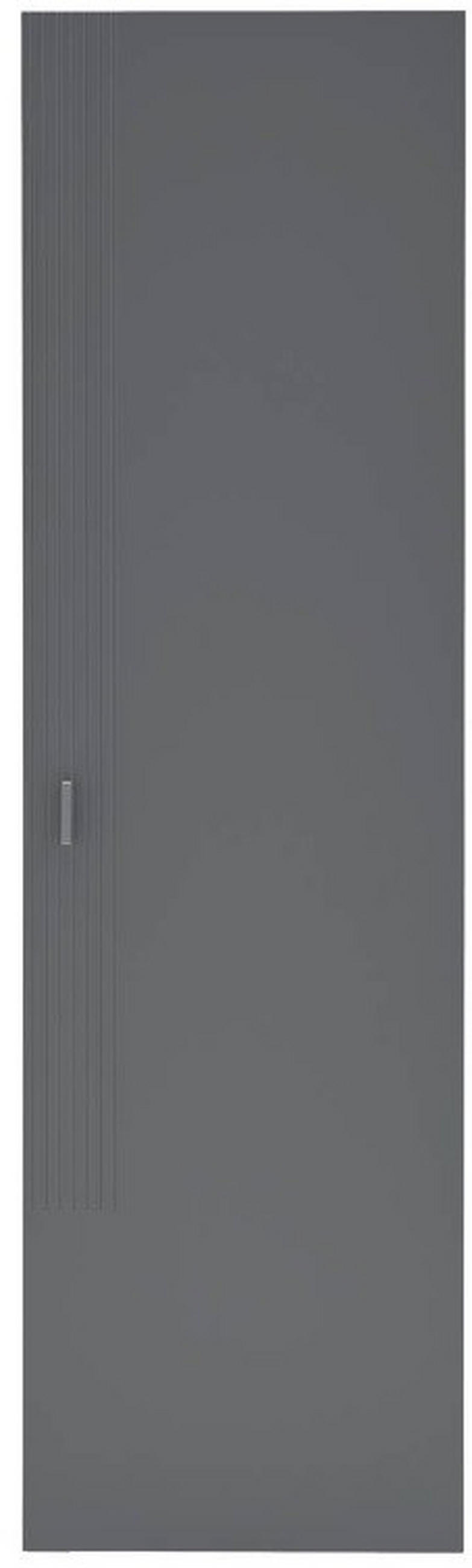 GARDEROBENSCHRANK  in 52/182/36 cm  - Alufarben/Grau, Design, Holzwerkstoff/Metall (52/182/36cm) - Dieter Knoll