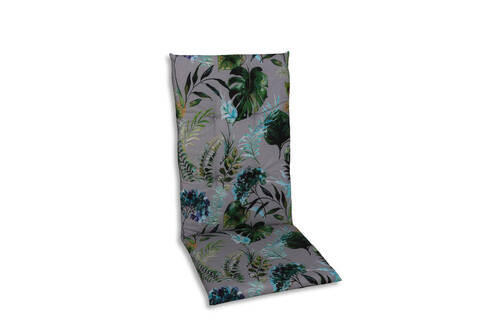 SZÉKPÁRNA antracit, zöld levelek  - antracit/zöld, Konventionell, textil (48/5/118cm)