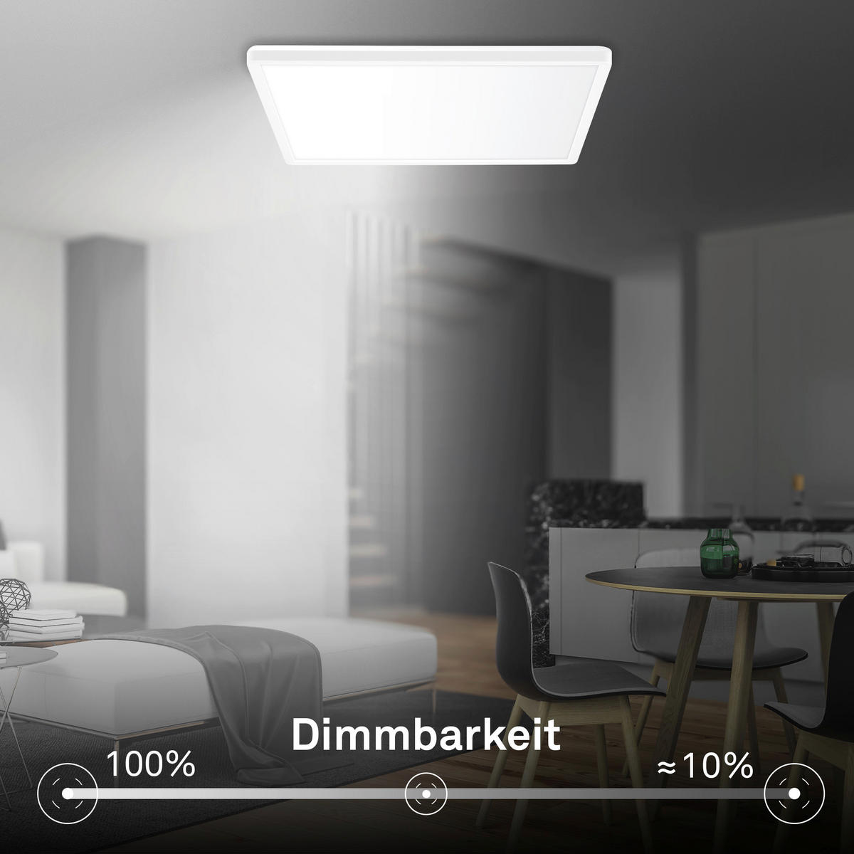 LED-PANEEL Tava A 42/42/3 cm   - Weiß, Basics, Kunststoff (42/42/3cm) - Briloner