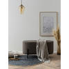 HOCKER in Textil Anthrazit  - Anthrazit/Schwarz, MODERN, Textil/Metall (80/42/40cm) - Livetastic