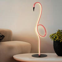 LED-SCHREIBTISCHLEUCHTE Flamingo 15/50 cm   - Pink, Trend, Kunststoff/Metall (15/50cm) - Elstead Lighting