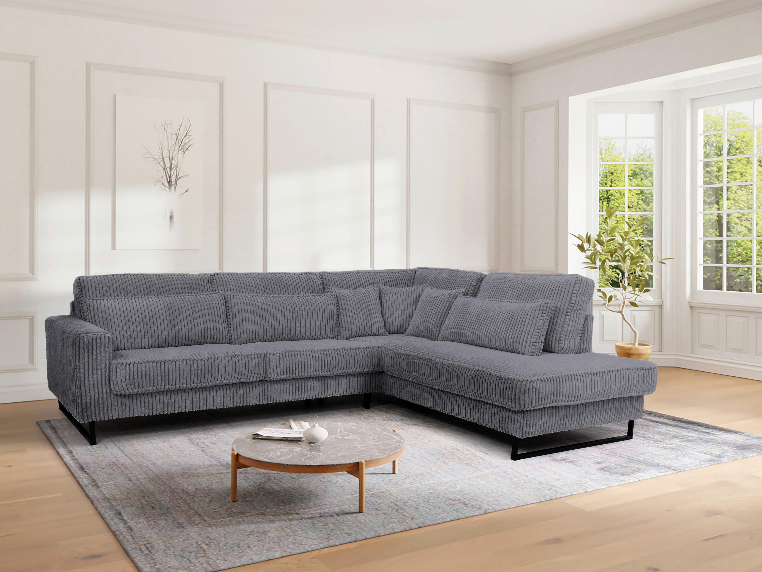Livetastic ROHOVÁ SEDAČKA, textil, kompozitní dřevo, tmavě šedá