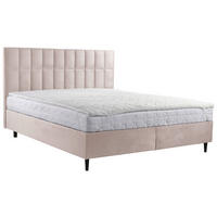 BOXBETT 180/200 cm  in Beige  - Beige/Schwarz, KONVENTIONELL, Holz/Textil (180/200cm) - Boxxx
