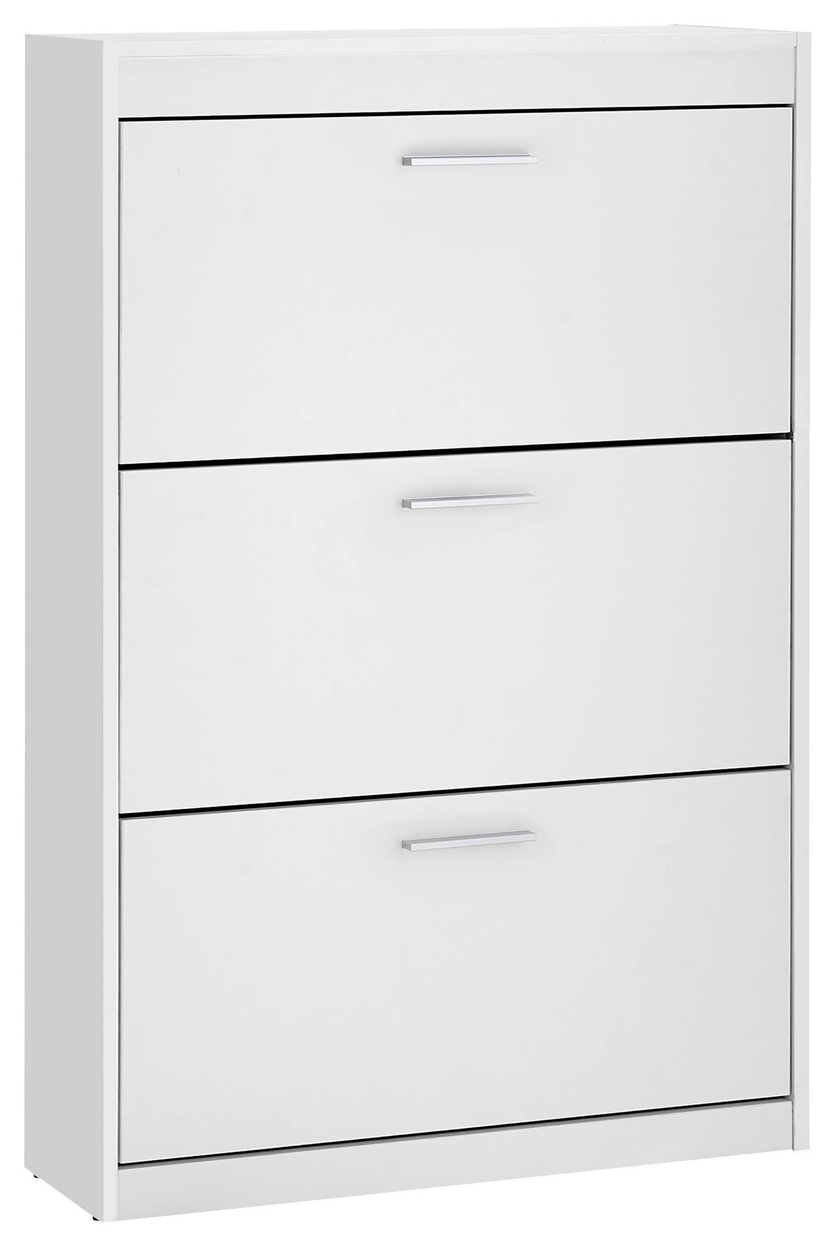 OMARA Z LOPUTAMI ZA ČEVLJE bela - srebrne barve/bela, Basics, umetna masa/leseni material (84/125/26cm) - MID.YOU