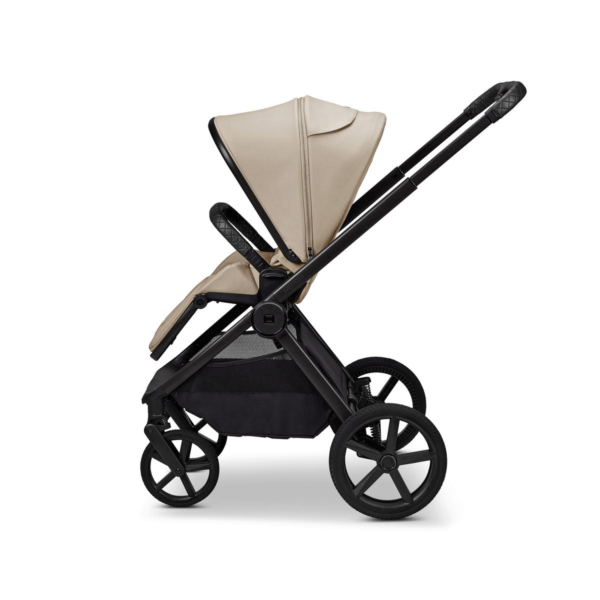 KINDERWAGENSET GIO FOLD ETPU SET  - Sandfarben/Schwarz, Basics, Textil/Metall (120/58/92cm) - Moon Edition