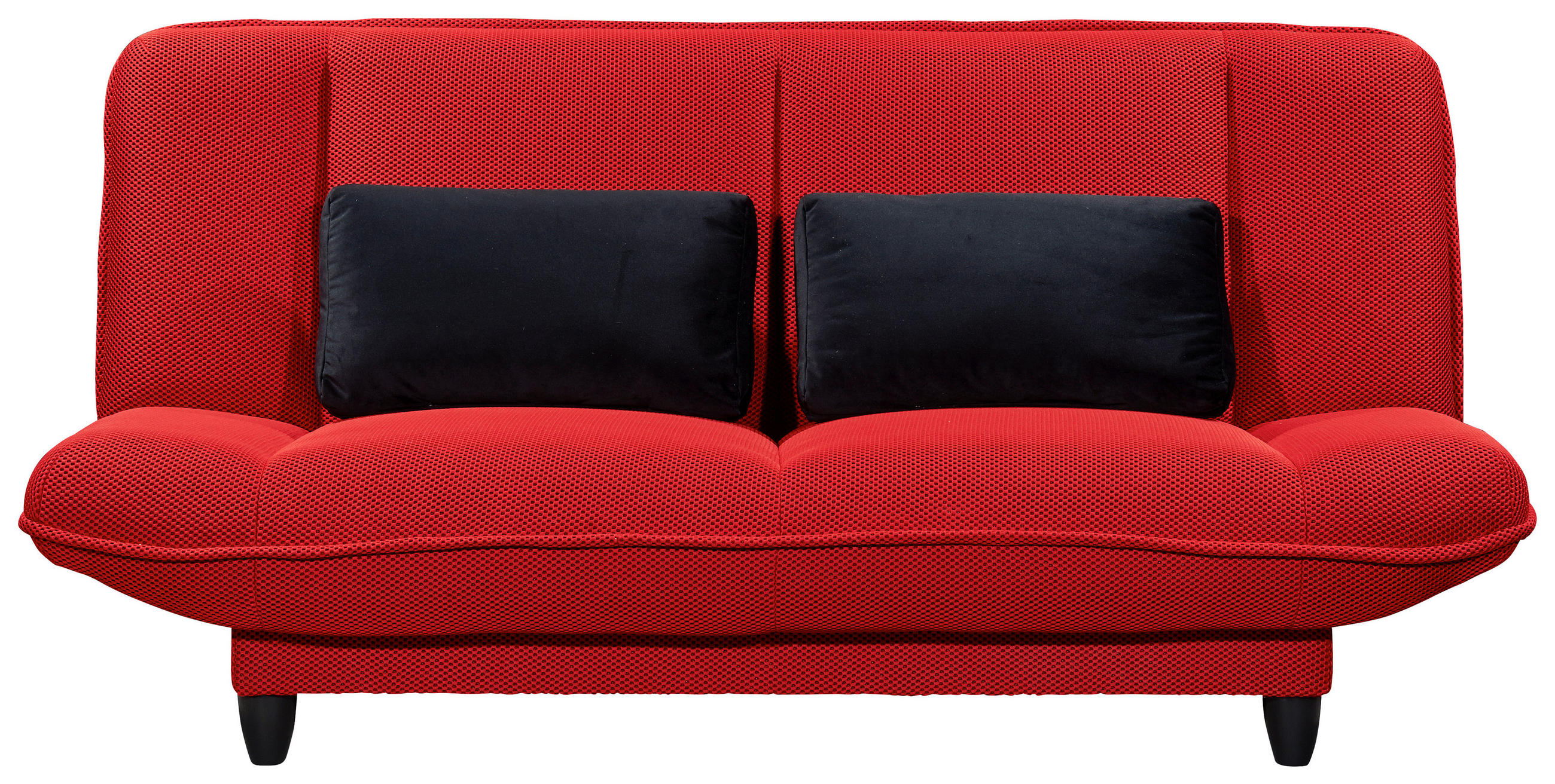 SCHLAFSOFA  in Webstoff Rot  - Rot/Schwarz, KONVENTIONELL, Kunststoff/Textil (200/88/90cm) - MID.YOU