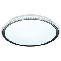 DECKENLEUCHTE  40/6 cm    - Transparent/Schwarz, Trend, Kunststoff/Metall (40/6cm) - Novel