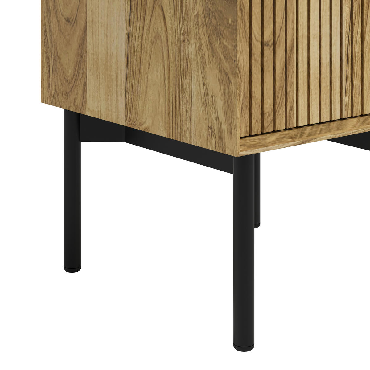 UNTERSCHRANK 41/101/42 cm   - Schwarz/Naturfarben, Natur, Holz/Metall (41/101/42cm) - Livetastic