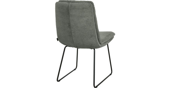 STUHL - Schwarz/Olivgrün, Design, Textil/Metall (49/90/68cm) - Johann Jakob