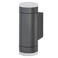 AUßENLEUCHTE 6,5/10/17,6 cm   - Dunkelgrau, Basics, Kunststoff/Metall (6,5/10/17,6cm) - Osram