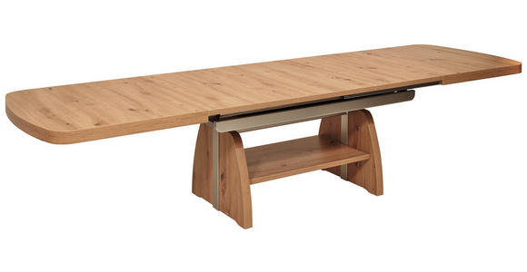 COUCHTISCH Wildeiche furniert Wildeiche 125-245/75/55-74 cm  - Wildeiche, KONVENTIONELL, Holz (125-245/75/55-74cm) - Venda