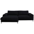 ECKSOFA  in Flachgewebe Schwarz  177/253 cm  - Schwarz, Design, Textil/Metall (177/253cm) - Dieter Knoll