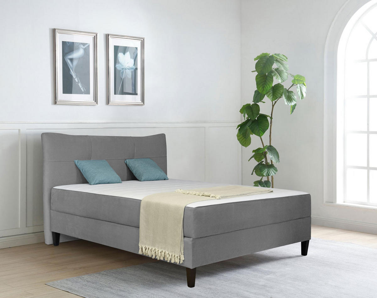 BOX KREVET 160/200 cm     siva  - siva/crna, Moderno, drvni materijal/drvo (160/200cm) - Ti'me