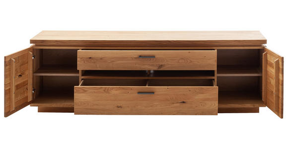 LOWBOARD in 210/68/50 cm - Eichefarben/Anthrazit, Natur, Holz/Holzwerkstoff (210/68/50cm) - Linea Natura