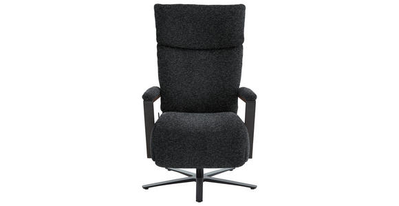 RELAXSESSEL in Textil Graphitfarben - Schwarz/Graphitfarben, Design, Textil/Metall (68/117/85cm) - Cantus