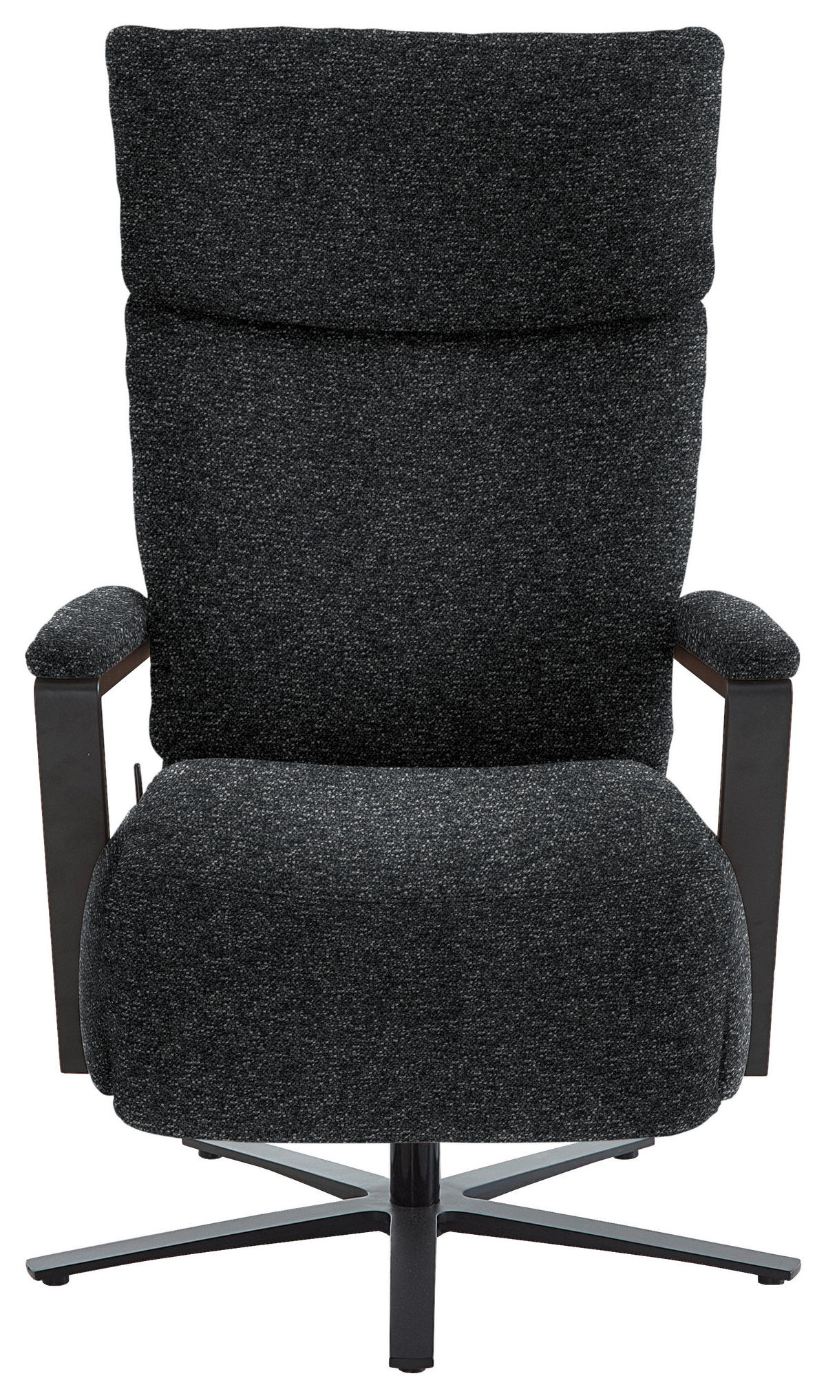 RELAXSESSEL in Textil Graphitfarben  - Schwarz/Graphitfarben, Design, Textil/Metall (68/117/85cm) - Cantus