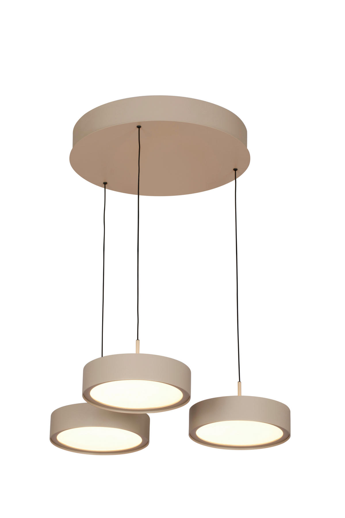 ZÁVESNÉ LED SVIETIDLO, 46.5/180 cm  - piesková, Design, kov (46.5/180cm) - Dieter Knoll