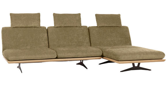 SCHLAFSOFA in Holz, Textil Hellgrün - Beige/Schwarz, Design, Holz/Textil (204/92/90cm) - Dieter Knoll