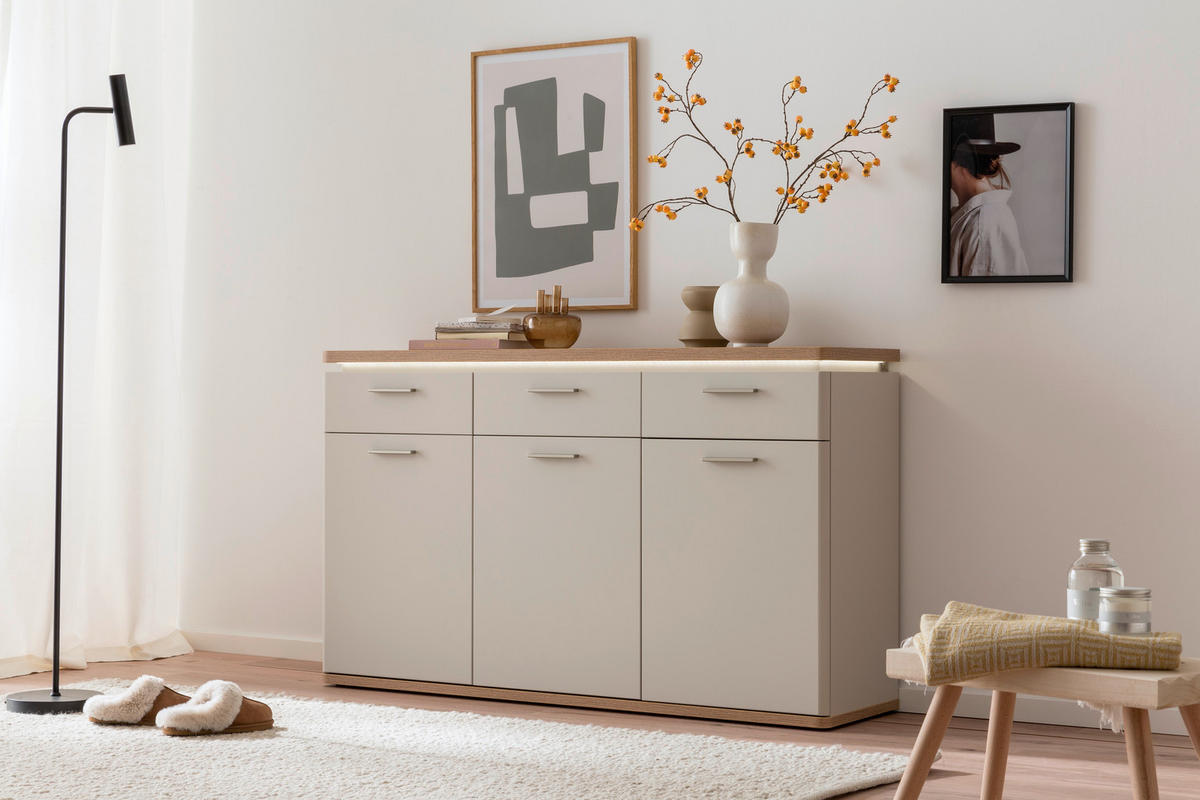 SIDEBOARD  in 150/90/41 cm  - Kaschmir/Eichefarben, Design, Holz/Holzwerkstoff (150/90/41cm) - Venda