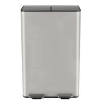 TRETEIMER 60 L  - Taupe/Schwarz, Basics, Kunststoff/Metall (45/30/71cm) - Spirella